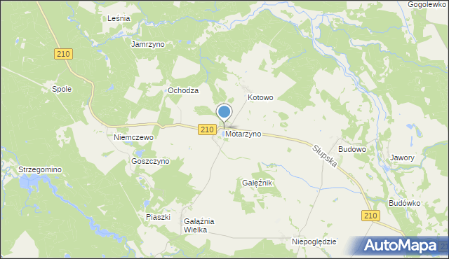 mapa Motarzyno, Motarzyno na mapie Targeo